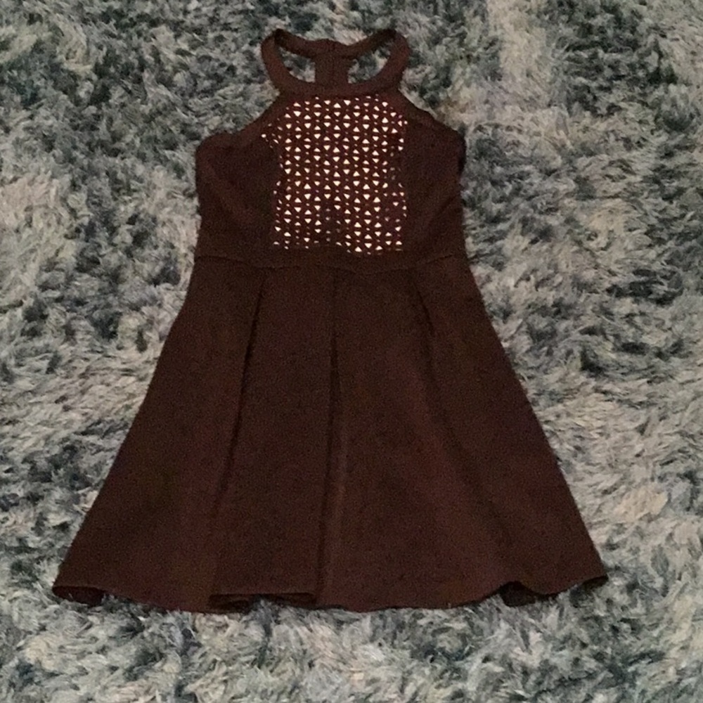 High neck sleeveless dress